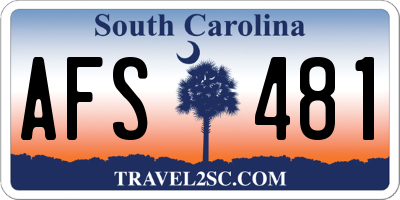 SC license plate AFS481