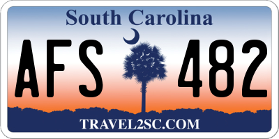 SC license plate AFS482
