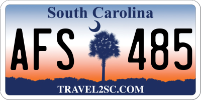 SC license plate AFS485
