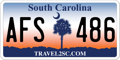 SC license plate AFS486