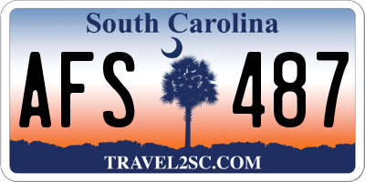 SC license plate AFS487