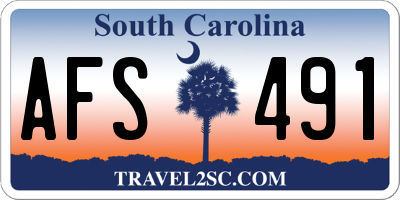 SC license plate AFS491