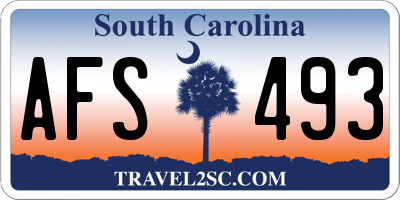 SC license plate AFS493