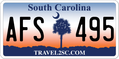 SC license plate AFS495