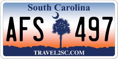 SC license plate AFS497