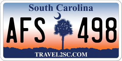 SC license plate AFS498