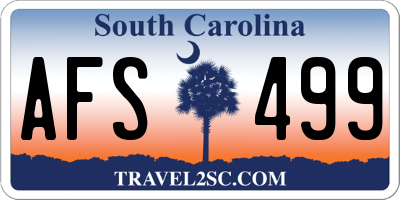 SC license plate AFS499