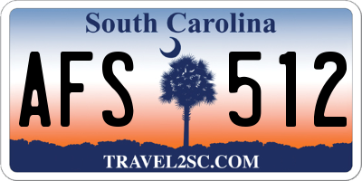 SC license plate AFS512