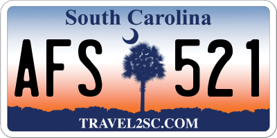 SC license plate AFS521