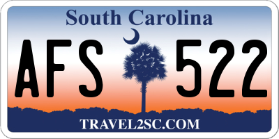 SC license plate AFS522