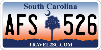 SC license plate AFS526