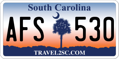 SC license plate AFS530