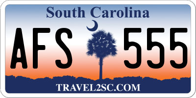 SC license plate AFS555