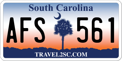 SC license plate AFS561