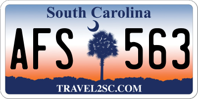 SC license plate AFS563