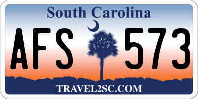 SC license plate AFS573