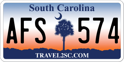 SC license plate AFS574