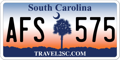 SC license plate AFS575