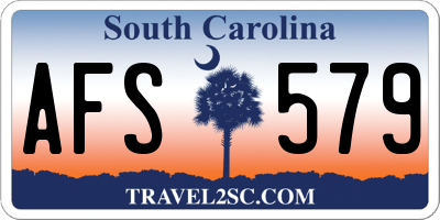 SC license plate AFS579