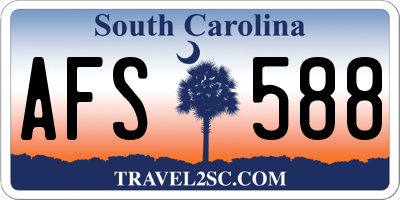 SC license plate AFS588