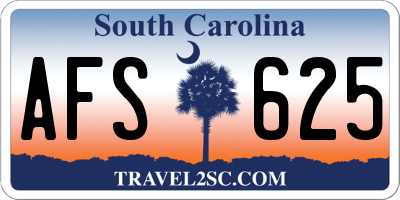SC license plate AFS625