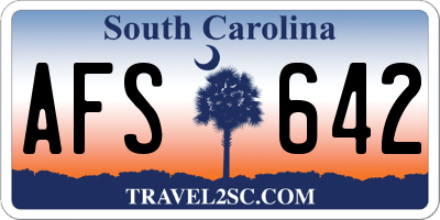 SC license plate AFS642