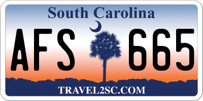 SC license plate AFS665