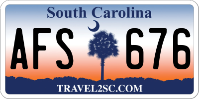 SC license plate AFS676