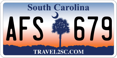 SC license plate AFS679