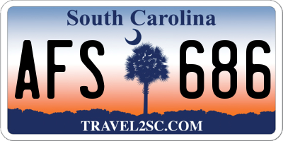 SC license plate AFS686