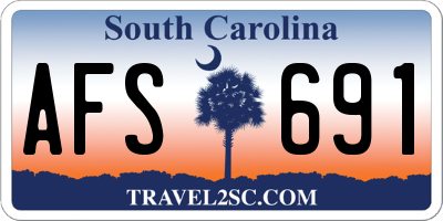 SC license plate AFS691