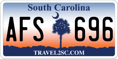 SC license plate AFS696