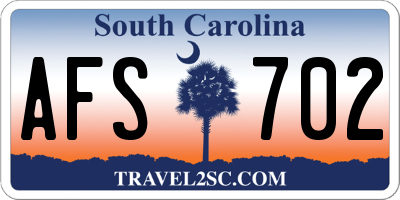 SC license plate AFS702