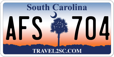 SC license plate AFS704