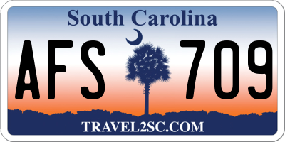 SC license plate AFS709