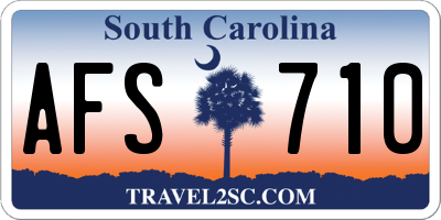 SC license plate AFS710