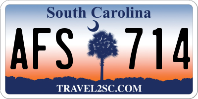 SC license plate AFS714