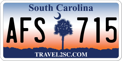 SC license plate AFS715