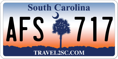 SC license plate AFS717