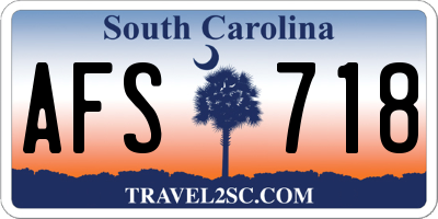 SC license plate AFS718