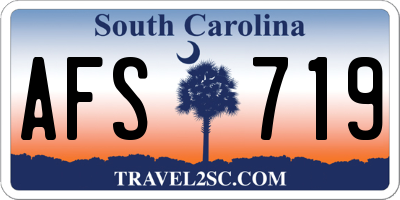 SC license plate AFS719