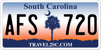 SC license plate AFS720