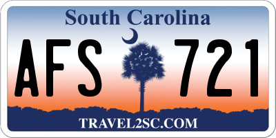 SC license plate AFS721