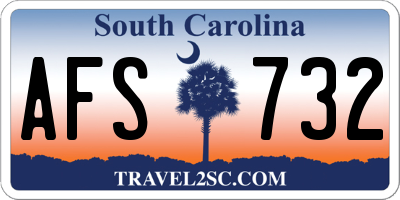SC license plate AFS732