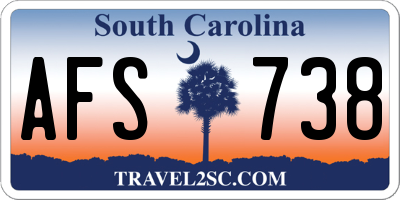 SC license plate AFS738