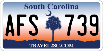SC license plate AFS739
