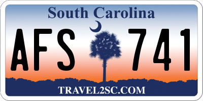SC license plate AFS741