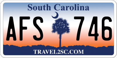 SC license plate AFS746