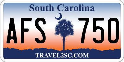 SC license plate AFS750