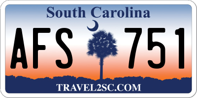 SC license plate AFS751